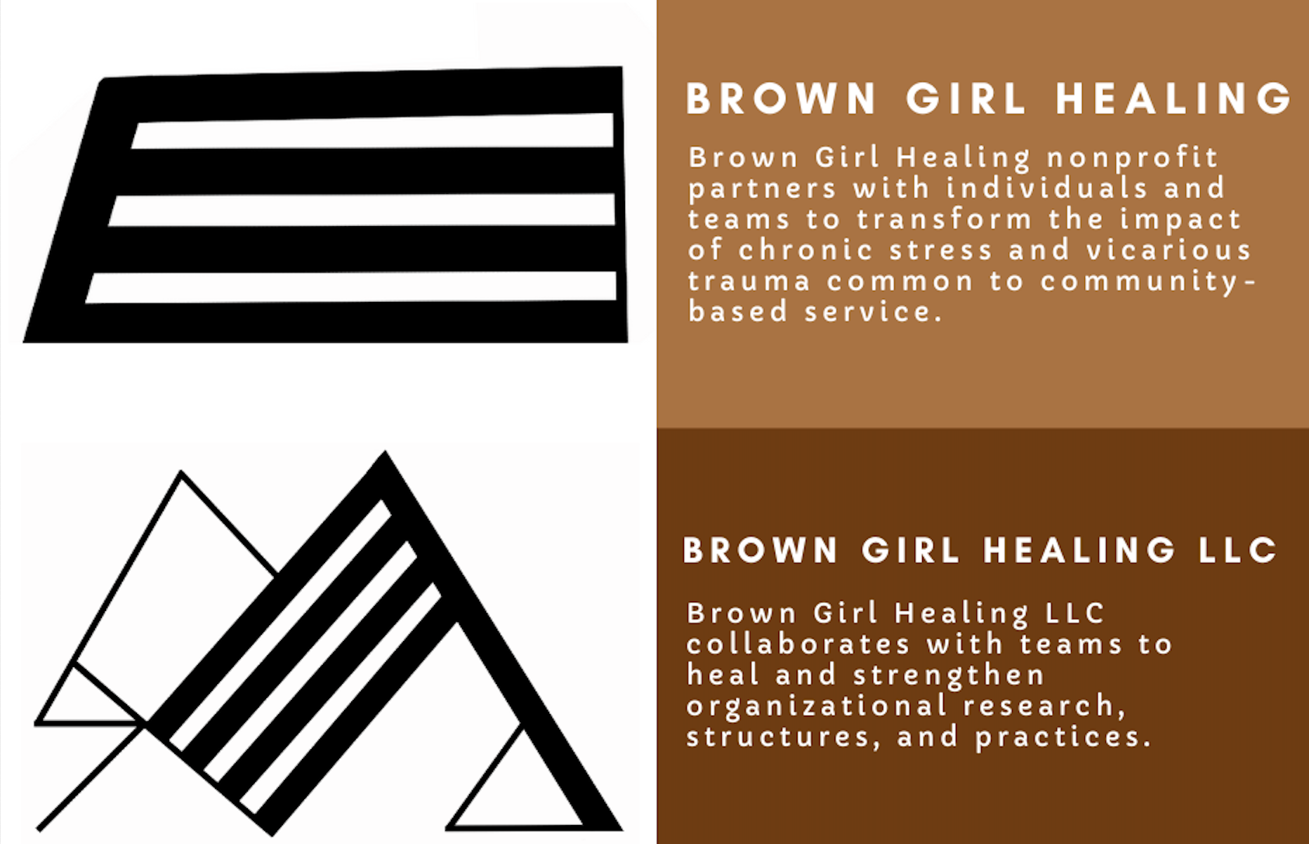 Screen Shot 2022-11-03 at 11.33.13 AM Brown Girl Healing Logo - Mountains in Black and white .